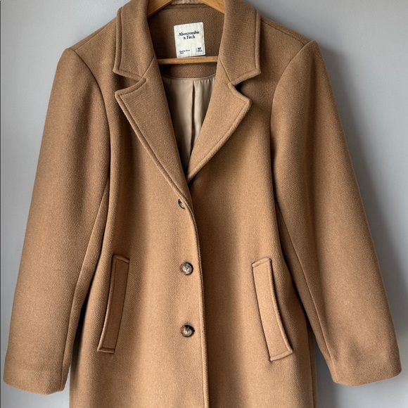 Abercrombie & Fitch Wool Blend Dad Coat - Picture 3 of 8